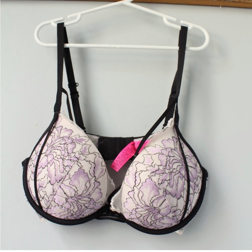 La Senza 34D Purple/White Lace Bra Beyond Sexy